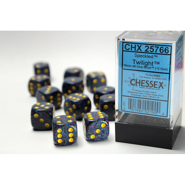CHX 25766 Speckled Twilight (16mm D6 12-Dice Set)