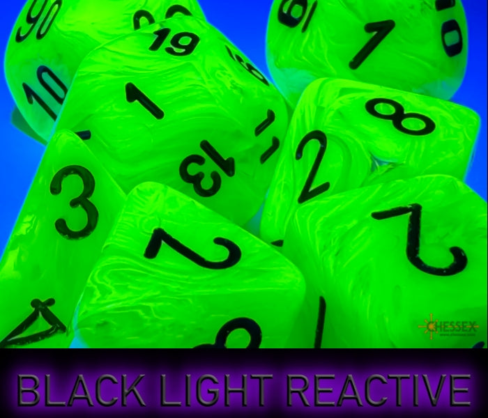 CHX 22430 Vortex Mega-hedral Bright Green/black (Polyhedral 7-Die Set)