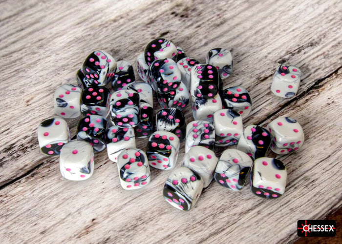 CHX 26869 Gemini Black-White/pink (12mm D6 36-Dice Set)