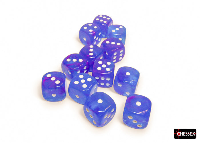 CHX 27767 Nebula Aura/white Luminary (16mm D6 12-Dice Set)