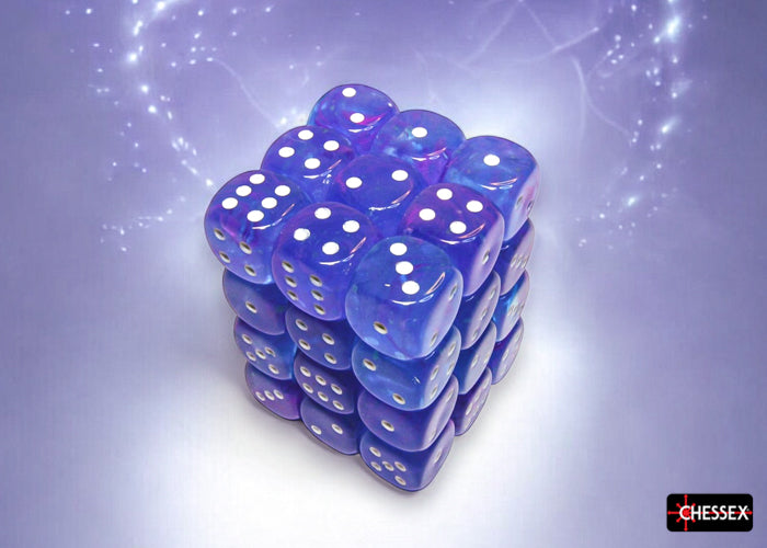 CHX 27967 Nebula Aura/white Luminary (12mm D6 36-Dice Set)