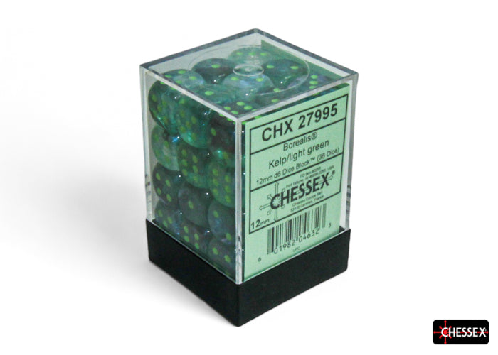 CHX 27995 Borealis Kelp/light green Luminary (12mm D6 36-Dice Set)