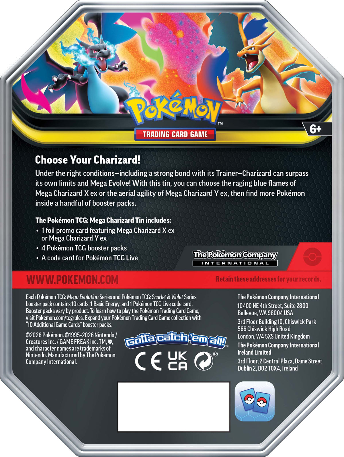 Pokemon TCG: Mega Evolution—Ascended Heroes - Mega Charizard Tin