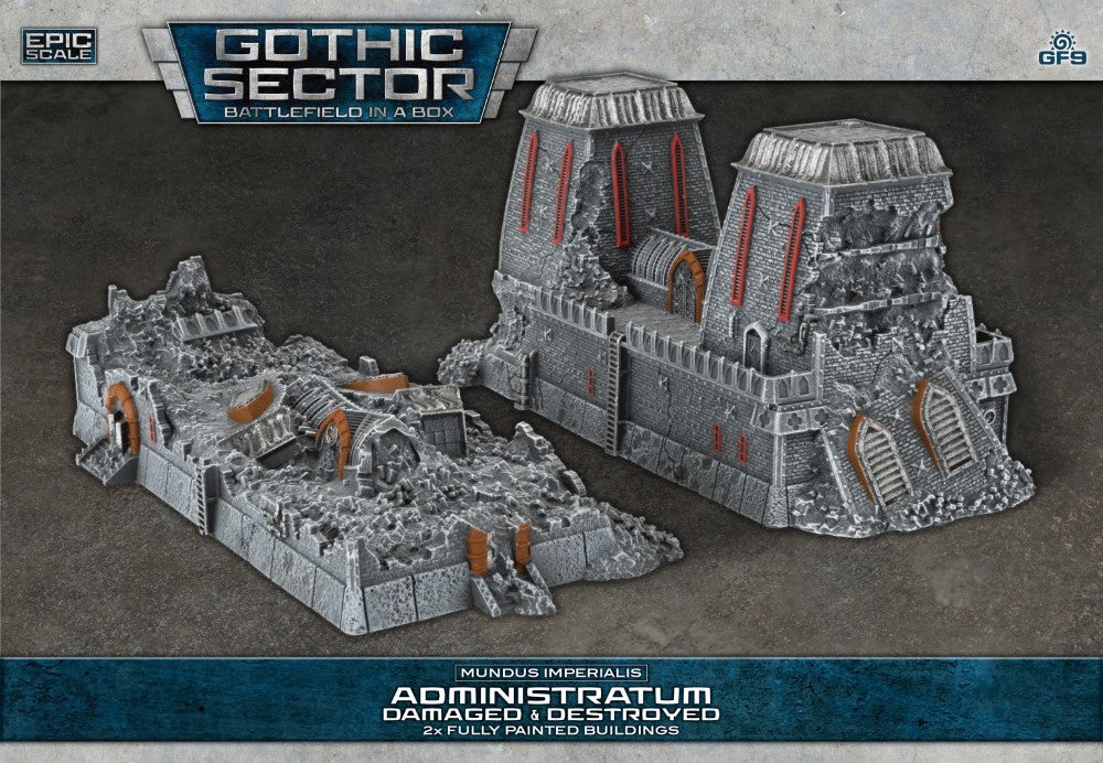 Battlefield in a Box: Gothic Sector - Mundus Imperialis: Administratum (Damaged & Destroyed)