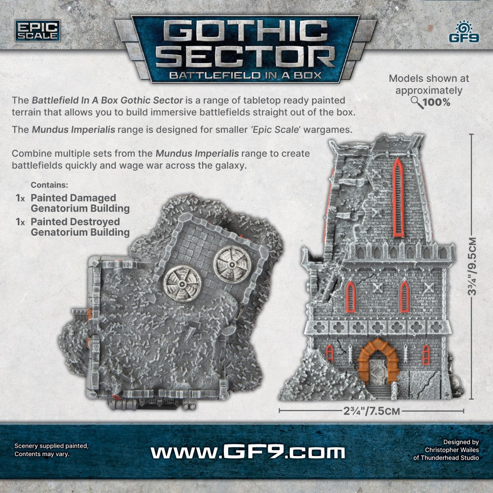 Battlefield in a Box: Gothic Sector - Mundus Imperialis: Genatorium (Damaged & Destroyed)