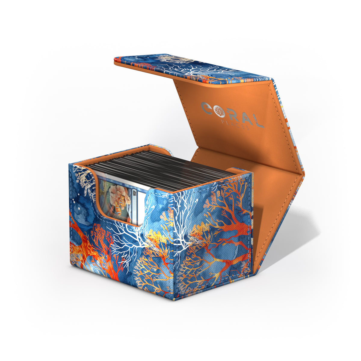 Ultimate Guard XenoSkin Sidewinder 100+ Deck Box - Fiery Reef (2025 Exclusive: Coral Places)