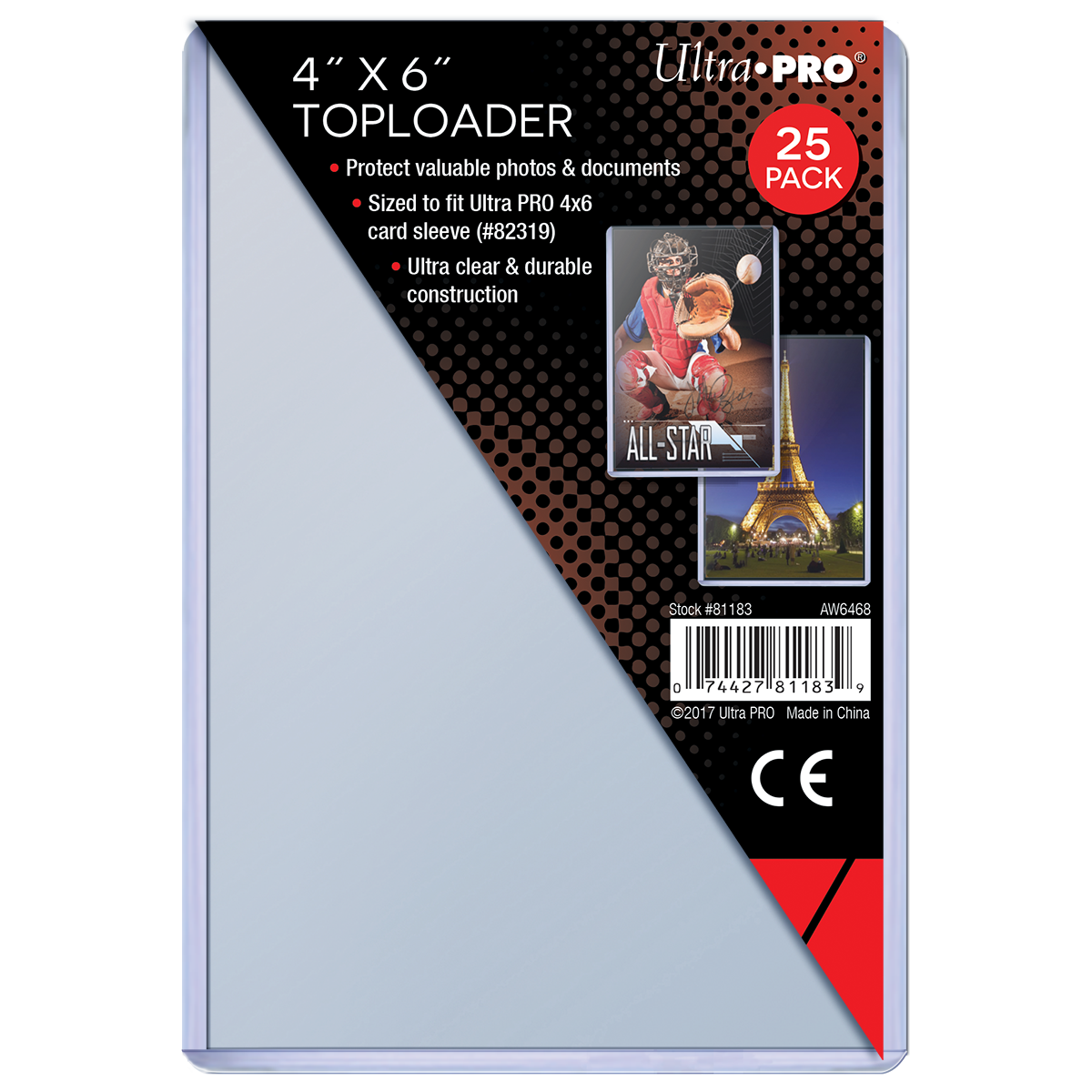 ULTRA PRO Toploaders - Specialty Size - 4" x 6" (Pack 25)