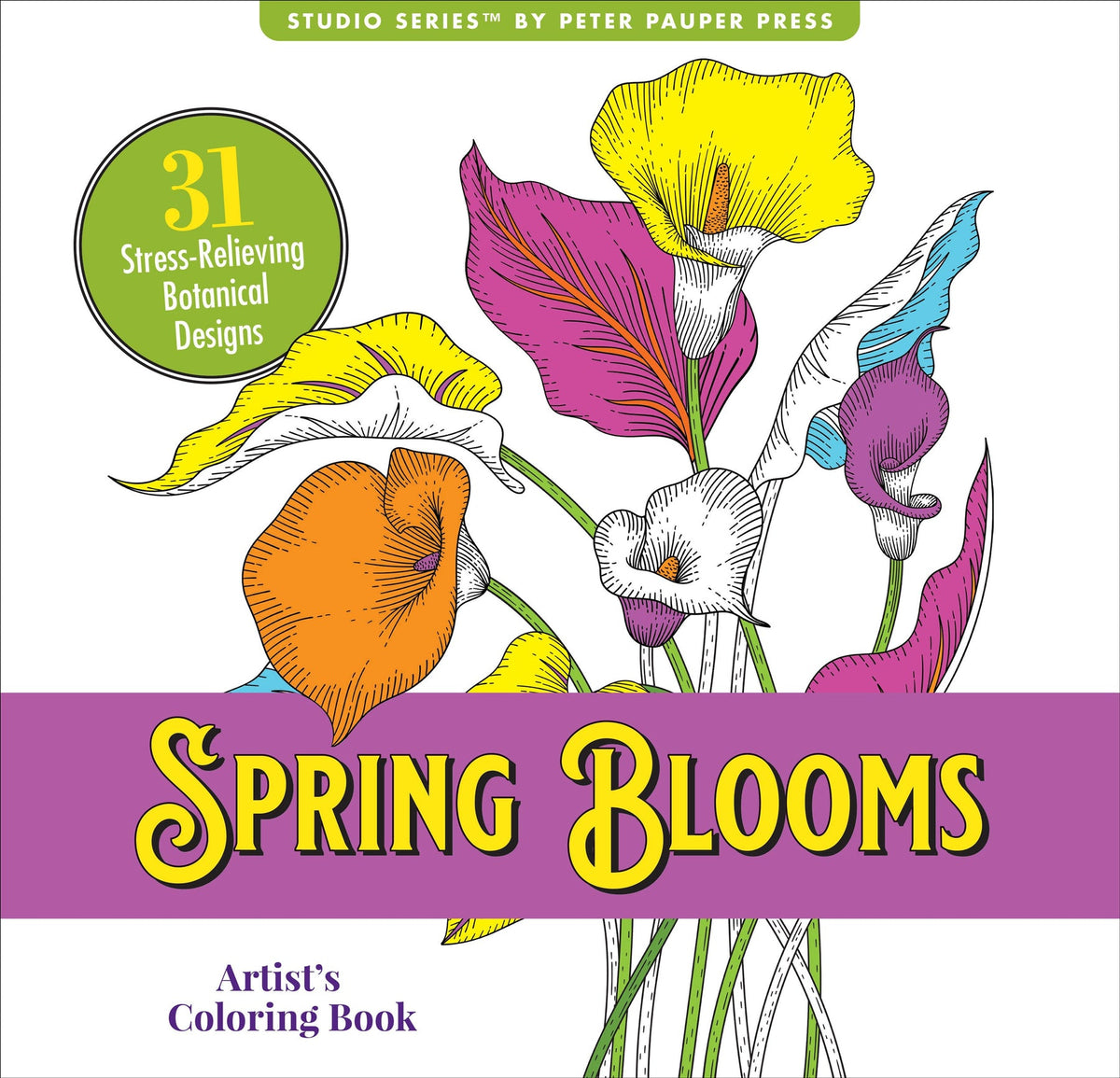 Spring Blooms Artist's Colouring Book (Peter Pauper Press)