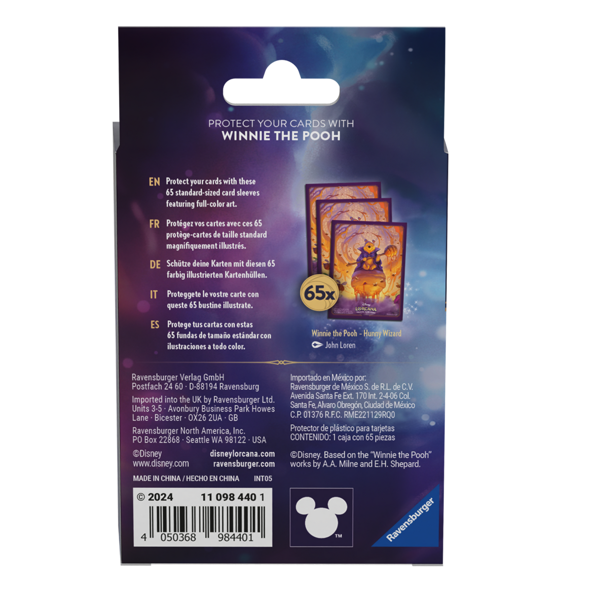 Disney Lorcana TCG: Card Sleeves - Winnie the Pooh, Hunny Wizard