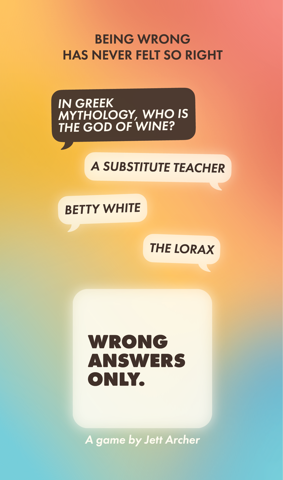 Wrong Answers Only - Party Game