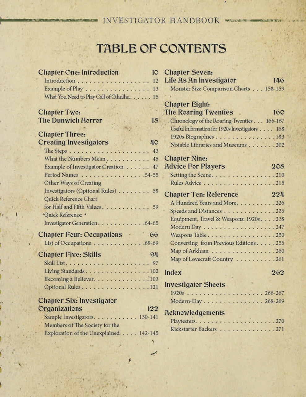 Call of Cthulhu: Investigator Handbook