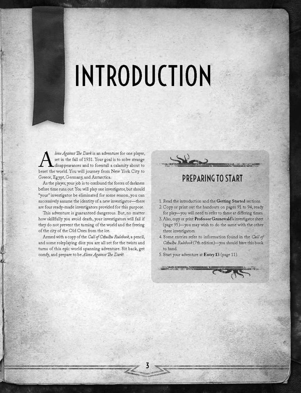 Call of Cthulhu: Alone Against the Dark