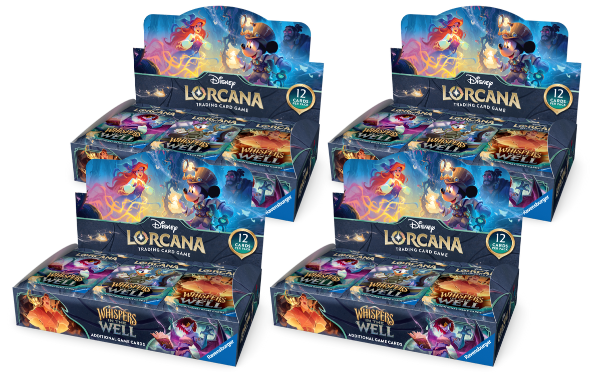 Disney Lorcana TCG: Whispers in the Well - Booster Box Case (4 Booster Boxes)