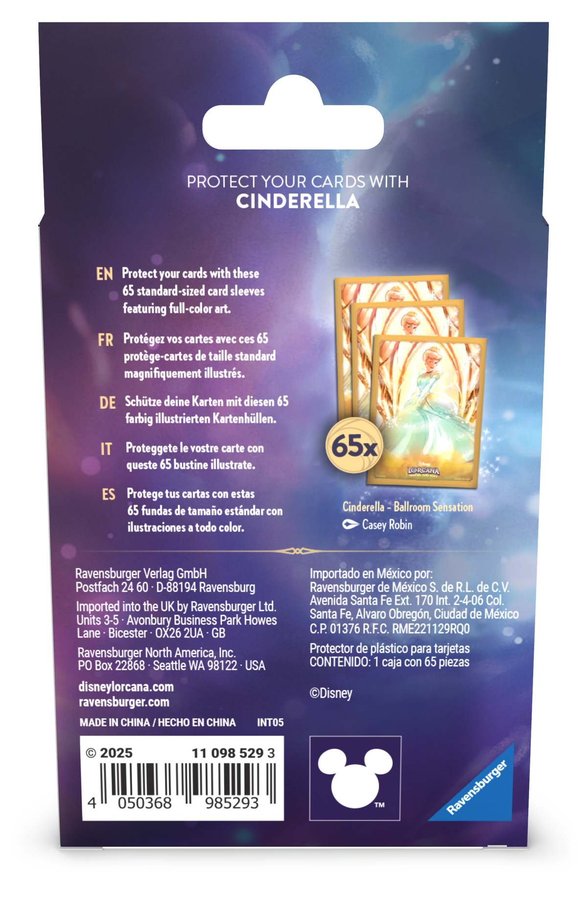 Disney Lorcana TCG: Card Sleeves - Cinderella, Ballroom Sensation