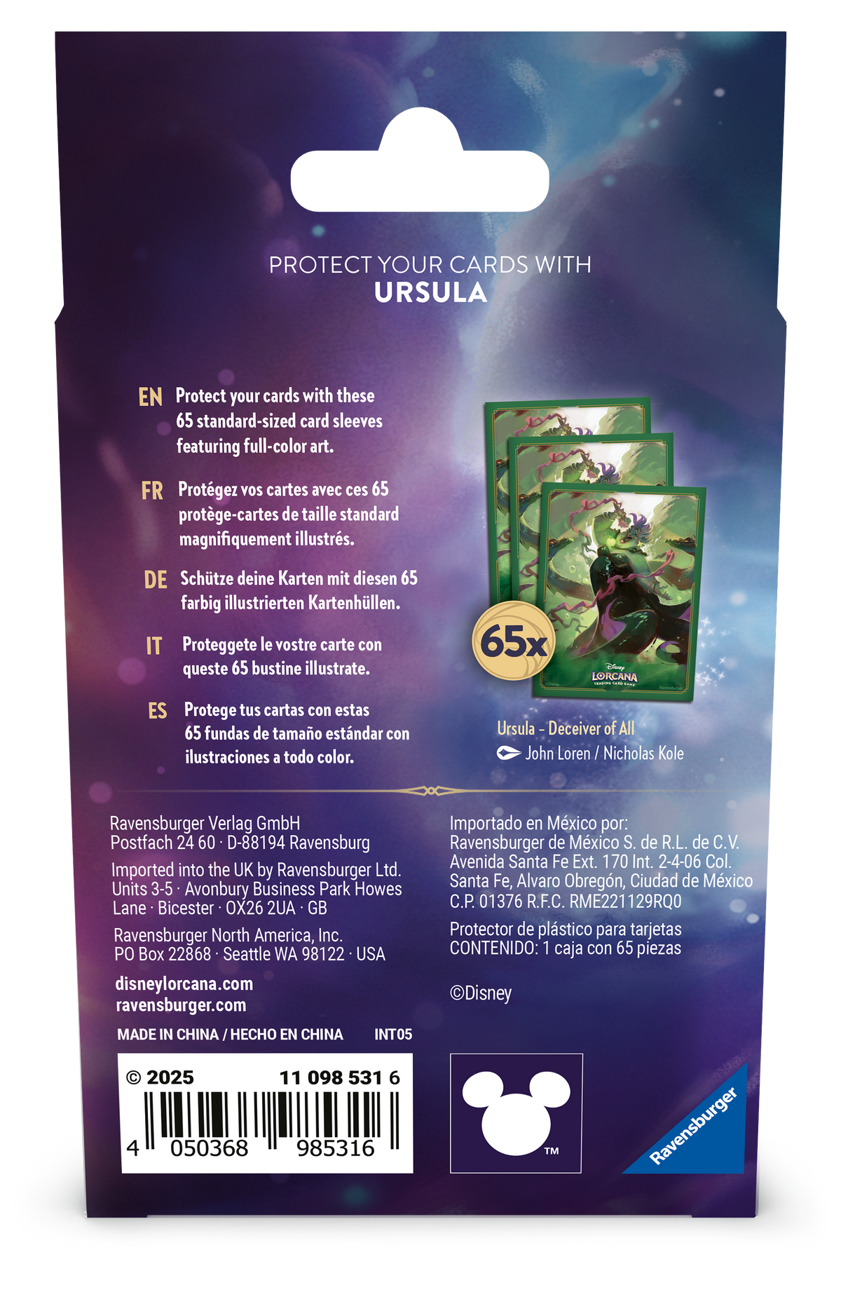 Disney Lorcana TCG: Card Sleeves - Ursula, Deceiver of All (Enchanted)