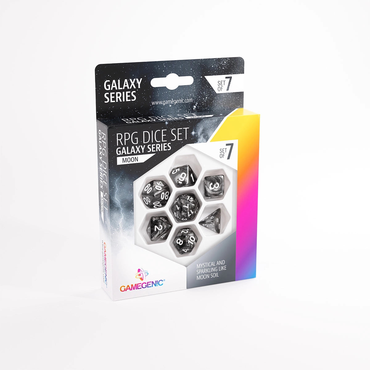 Gamegenic RPG Dice Set - Galaxy Series - Moon