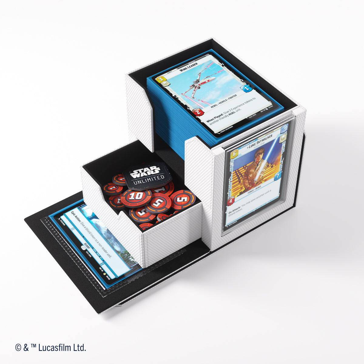 Gamegenic Star Wars: Unlimited Deck Pod Premium Deck Box - White / Black