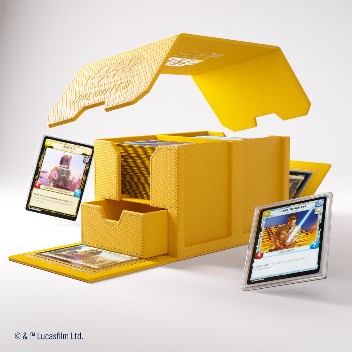 Gamegenic Star Wars: Unlimited Double Deck Pod Premium Deck Box - Yellow