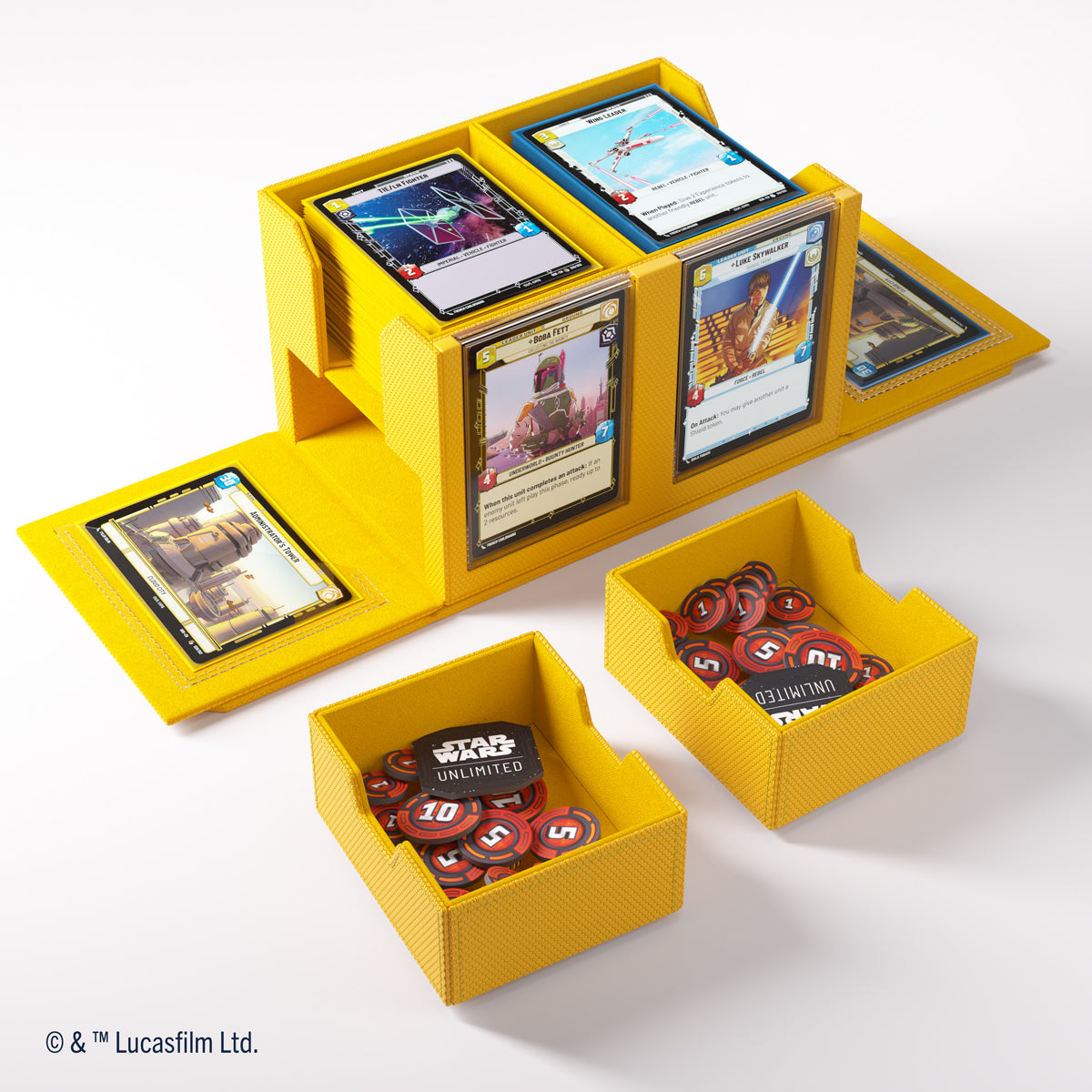 Gamegenic Star Wars: Unlimited Double Deck Pod Premium Deck Box - Yellow