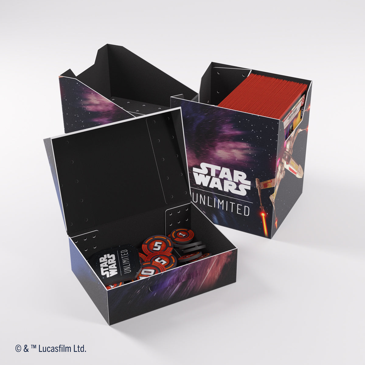 Gamegenic Star Wars: Unlimited Soft Crate Deck Box - X-Wing / TIE Fighter