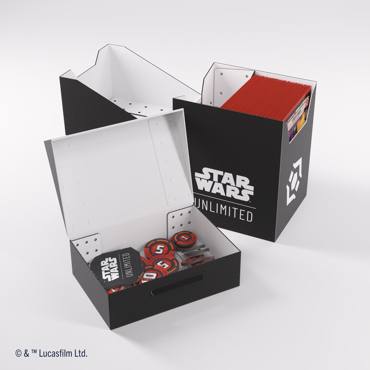 Gamegenic Star Wars: Unlimited Soft Crate Deck Box - Black / White