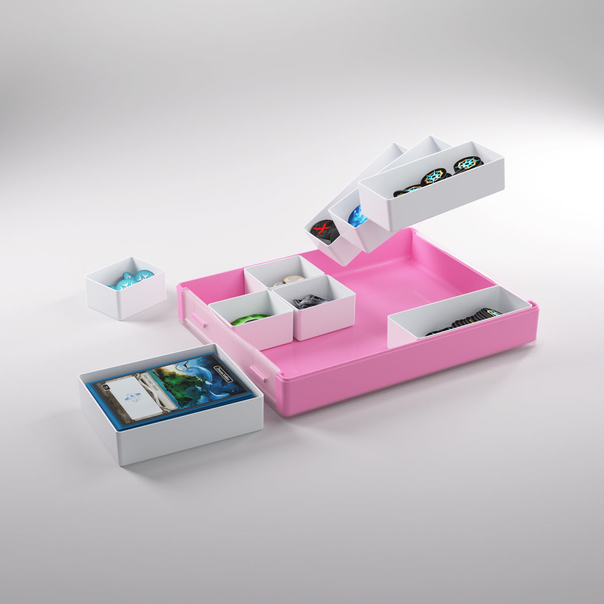 Gamegenic Token Silo Convertible Advanced Storage Box - Pink/White