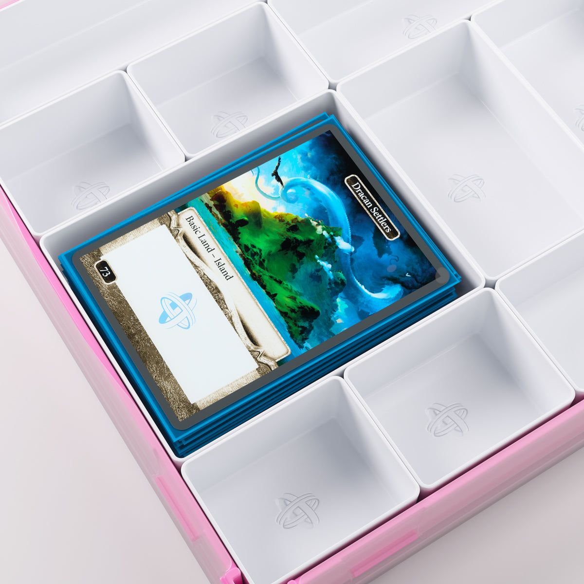 Gamegenic Token Silo XL Convertible Advanced Storage Box - Pink/White