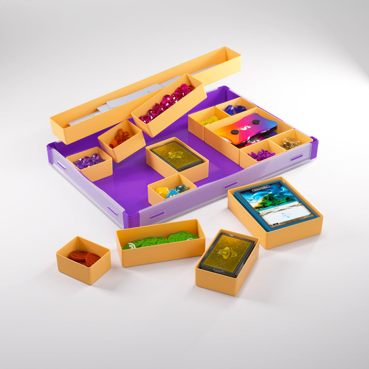 Gamegenic Token Silo XL Convertible Advanced Storage Box - Purple/Orange