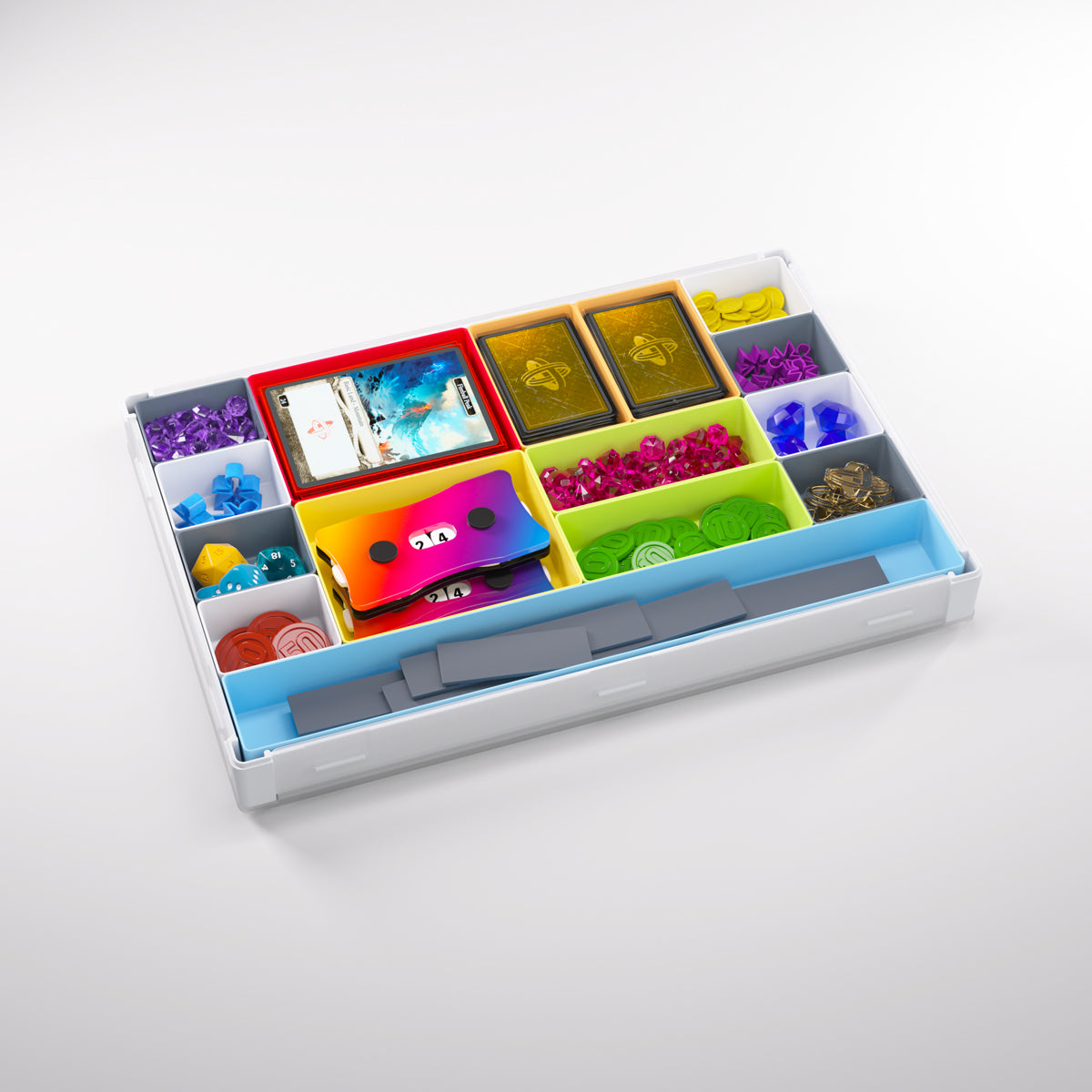 Gamegenic Token Silo XL Convertible Advanced Storage Box - White/Multicolour