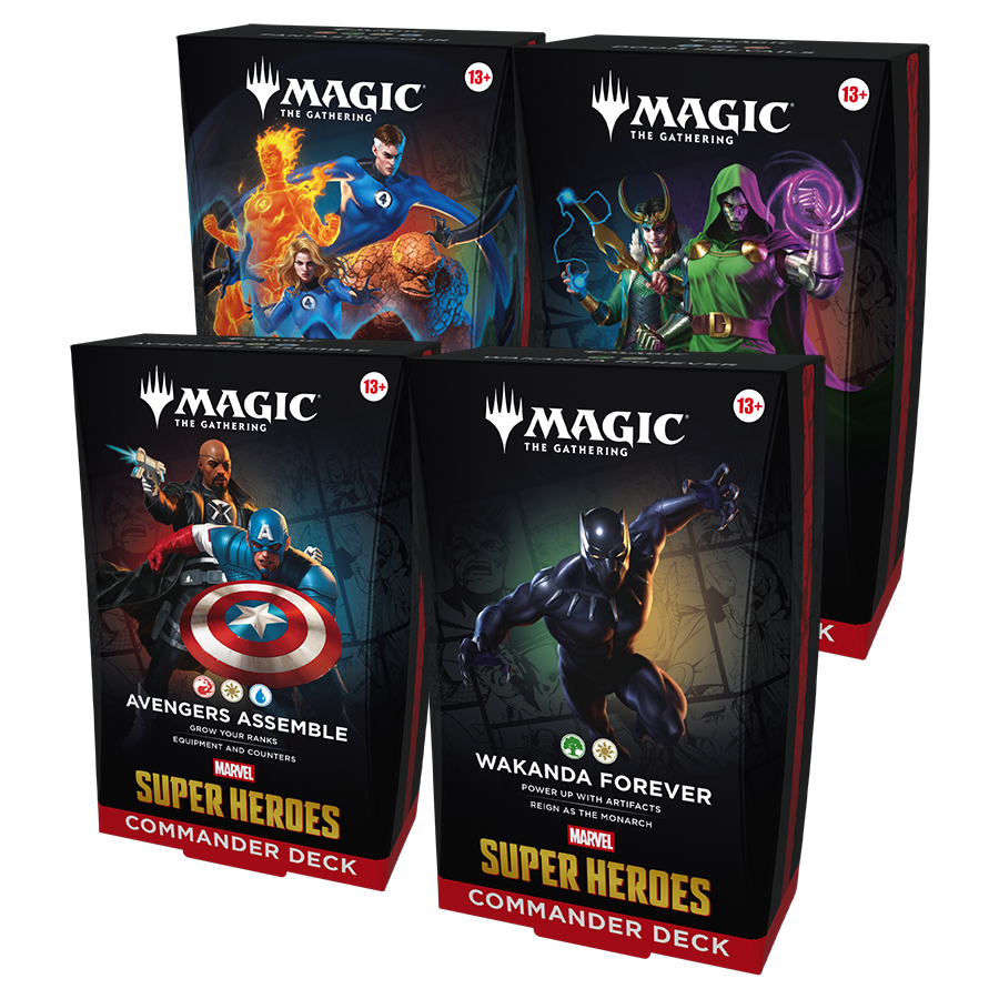 Magic MTG: Marvel Super Heroes - 4 Commander Deck Bundle