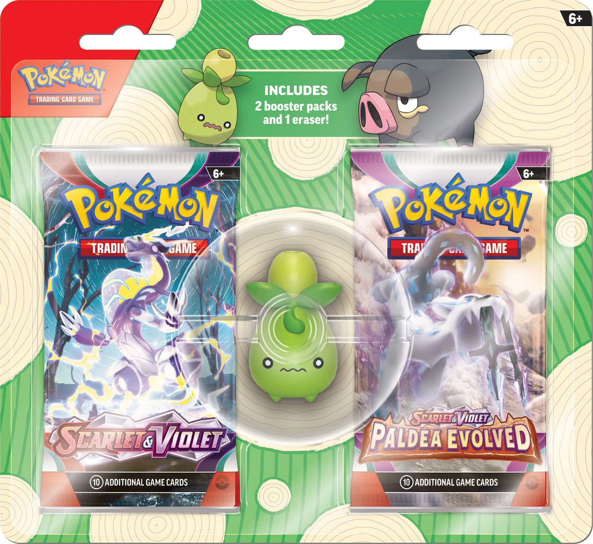 Pokemon TCG - Eraser & Booster Pack Blister