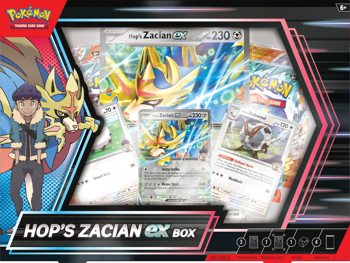 Pokemon TCG: Hop's Zacian ex Box