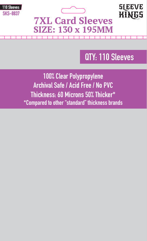 Sleeve Kings 7XL Card Sleeves - 130 x 195mm