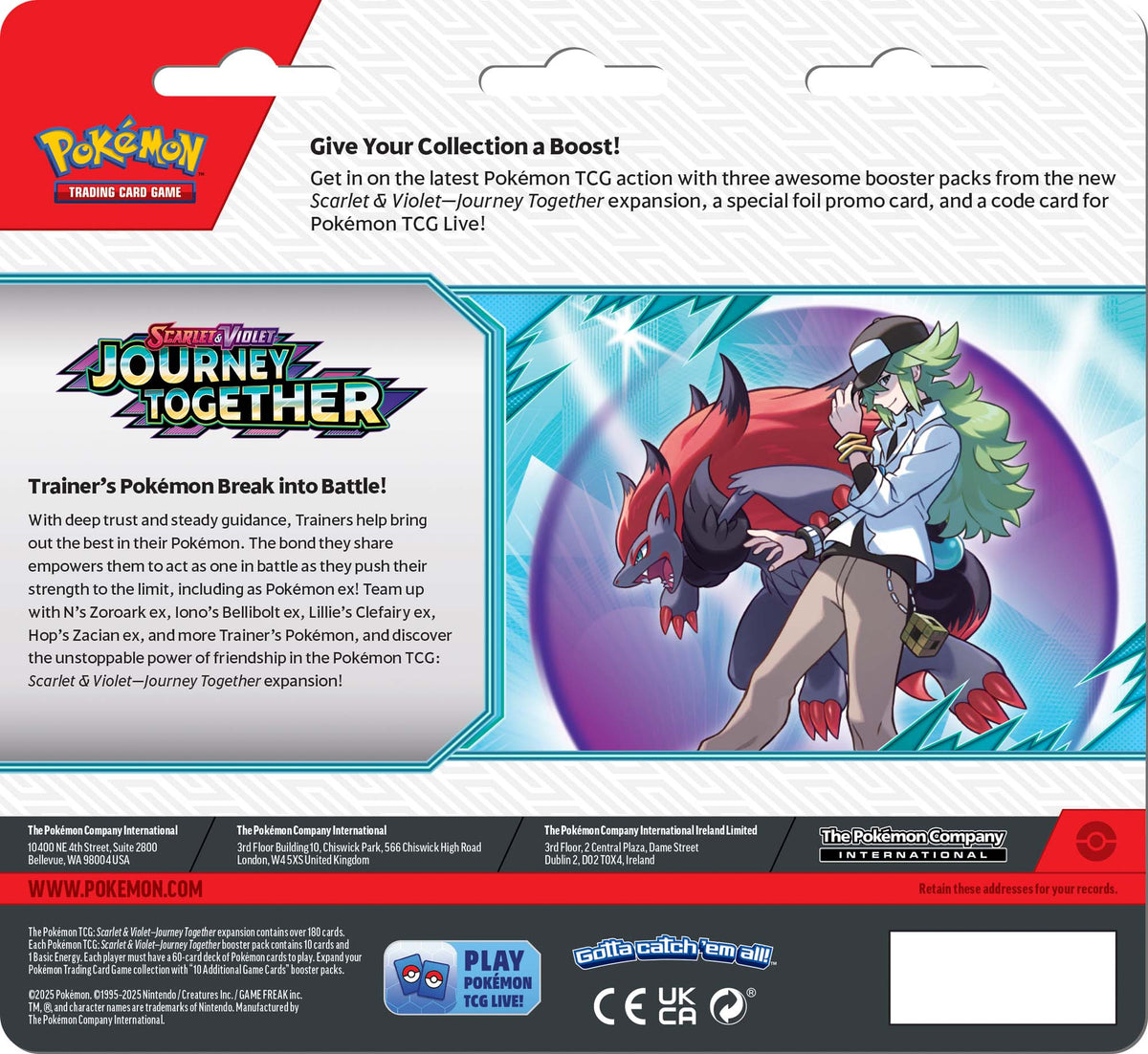 Pokemon TCG: Scarlet & Violet- Journey Together (Three Booster Blister Pack)