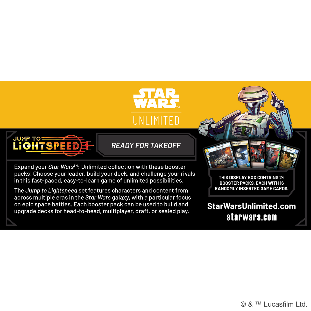 Star Wars Unlimited: Jump to Lightspeed - Booster Box (24 Booster Packs)