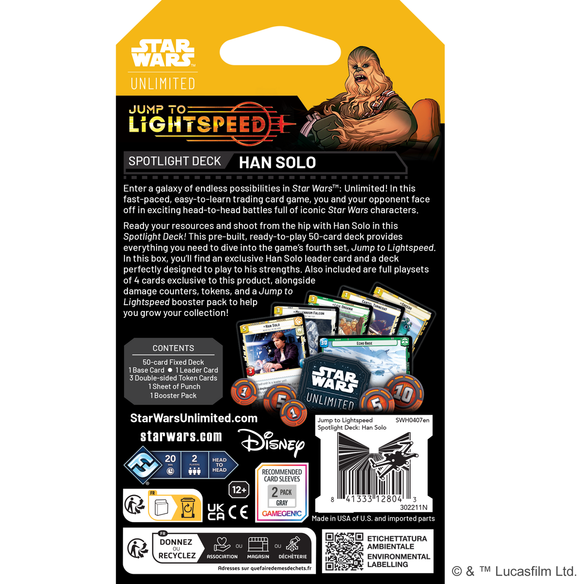 Star Wars Unlimited: Jump to Lightspeed - Spotlight Deck: Han Solo