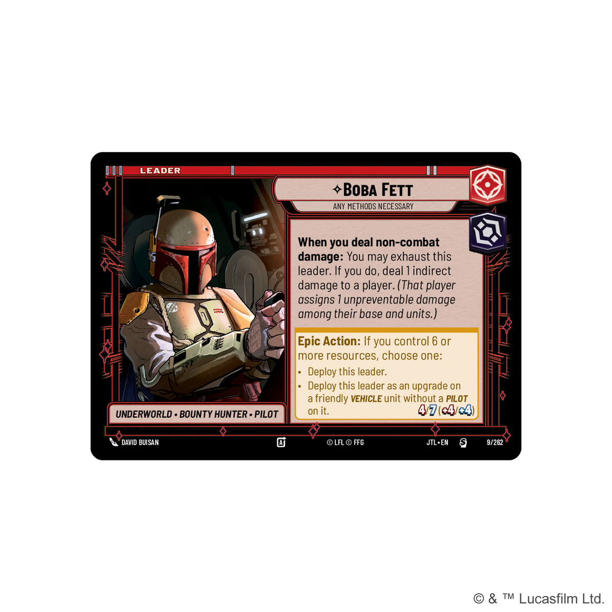 Star Wars Unlimited: Jump to Lightspeed - Spotlight Deck: Boba Fett