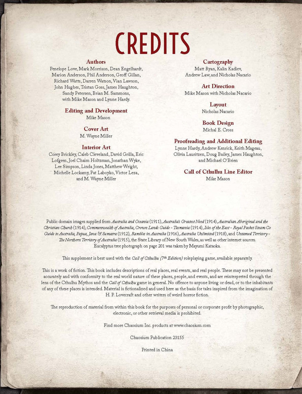 Call of Cthulhu: Terror Australis (2nd Ed)