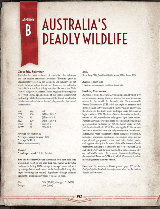 Call of Cthulhu: Terror Australis (2nd Ed)