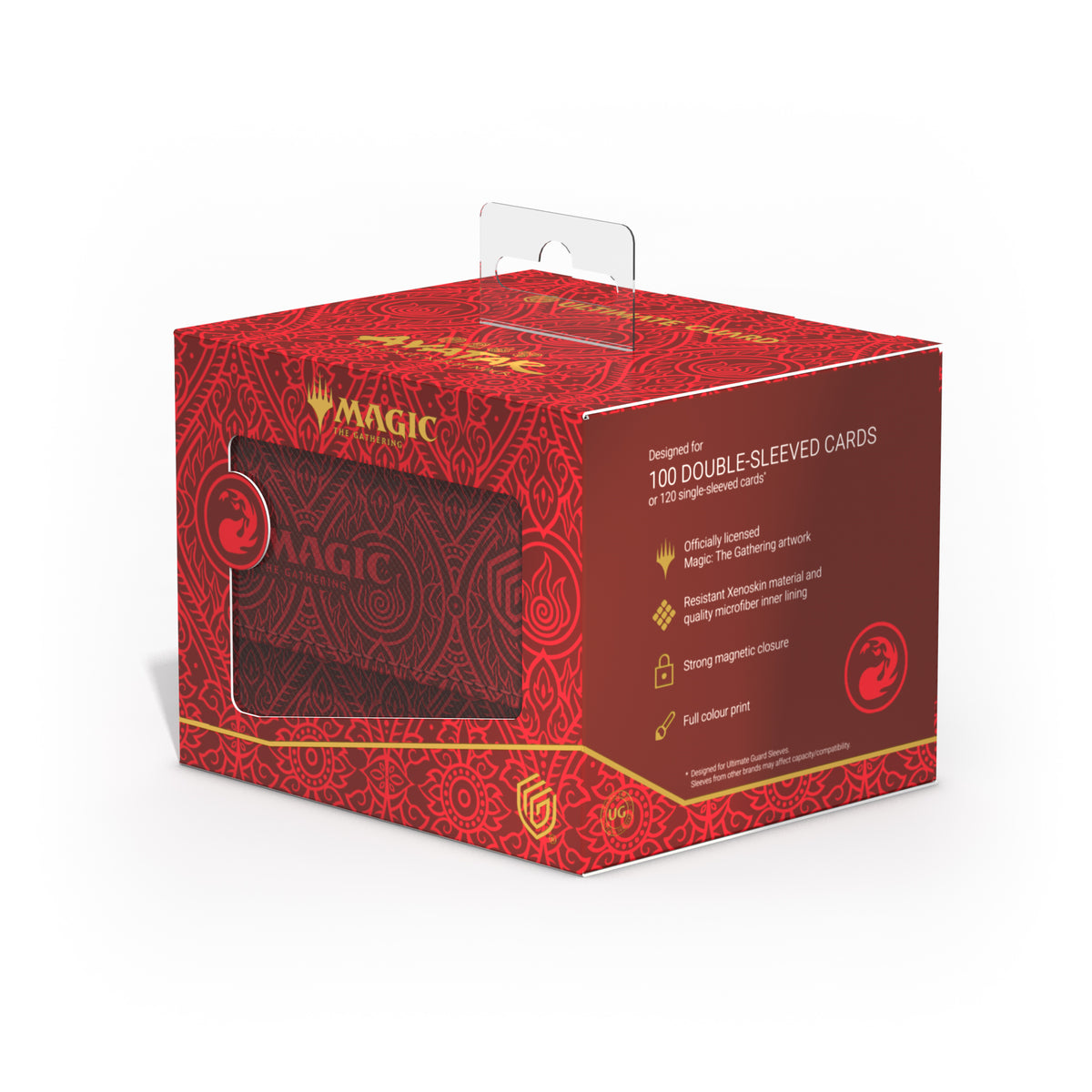 Ultimate Guard: XenoSkin Sidewinder 100+ Deck Box - Mana Symbol: Red (MTG: Avatar)