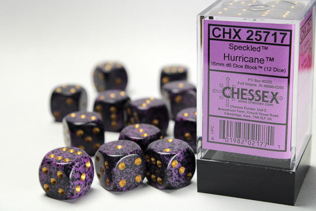 CHX 25717 Speckled Hurricane 16mm D6 12-Dice Set