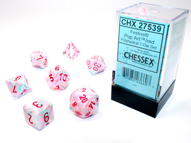 CHX 27539 Festive Pop Art/red (Polyhedral 7-Die Set)
