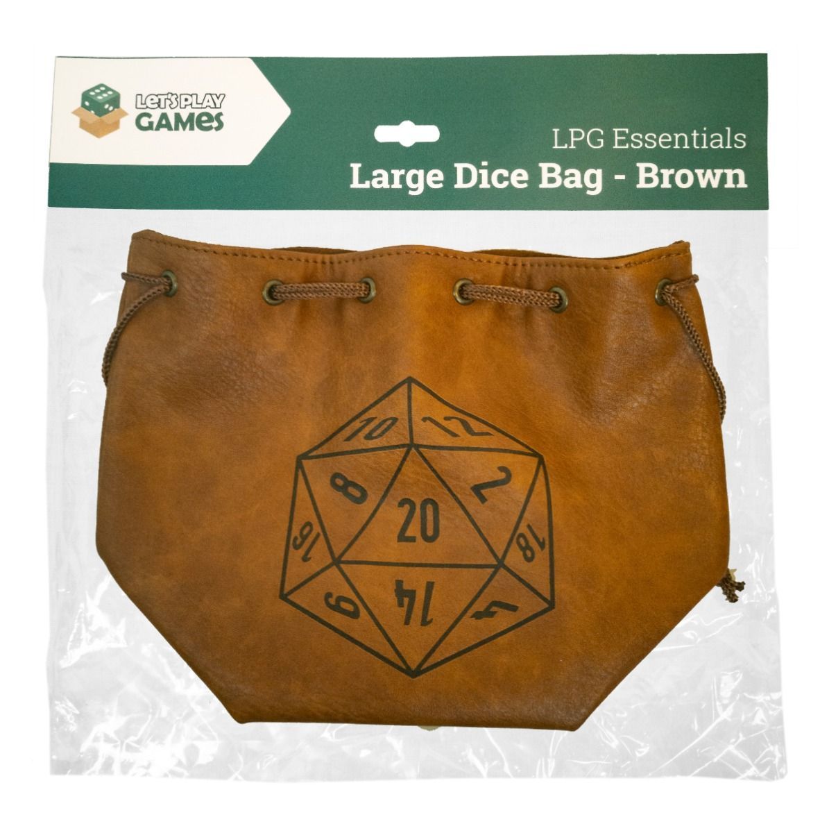 Leather Dice Dag - Large Brown (LPG Essentials)