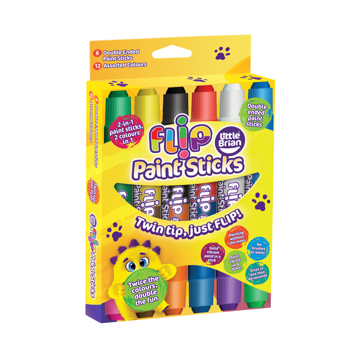 Little Brian Flip Paint Sticks 6pk