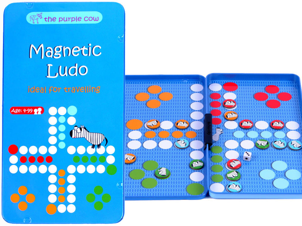 Magnetic Ludo - Travel Tin (The Purple Cow)