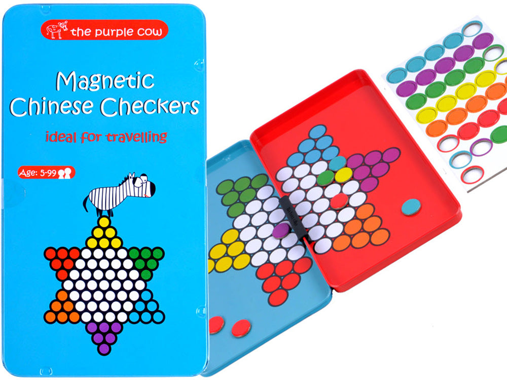 Magnetic Chinese Checkers - Travel Tin (The Purple Cow)