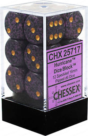 CHX 25717 Speckled Hurricane 16mm D6 12-Dice Set