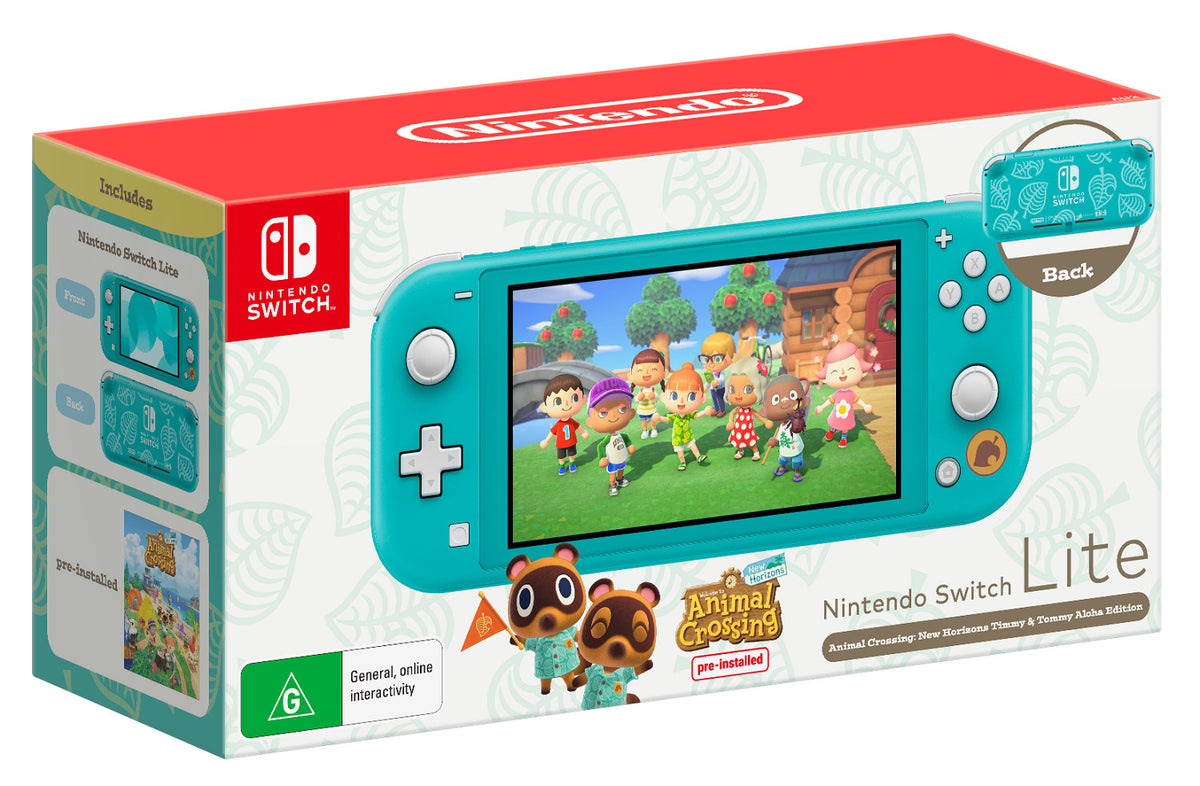 Nintendo Switch Lite Console - Animal Crossing: New Horizons Timmy & Tommy Aloha Edition