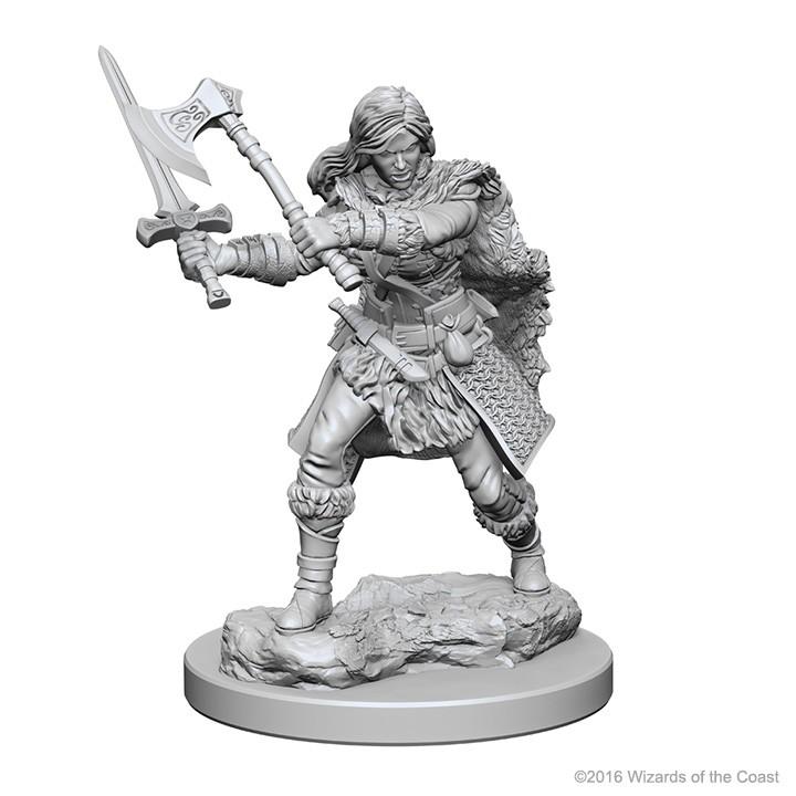 Human Barbarian - Female (D&D Nolzurs Marvelous Unpainted Miniatures)