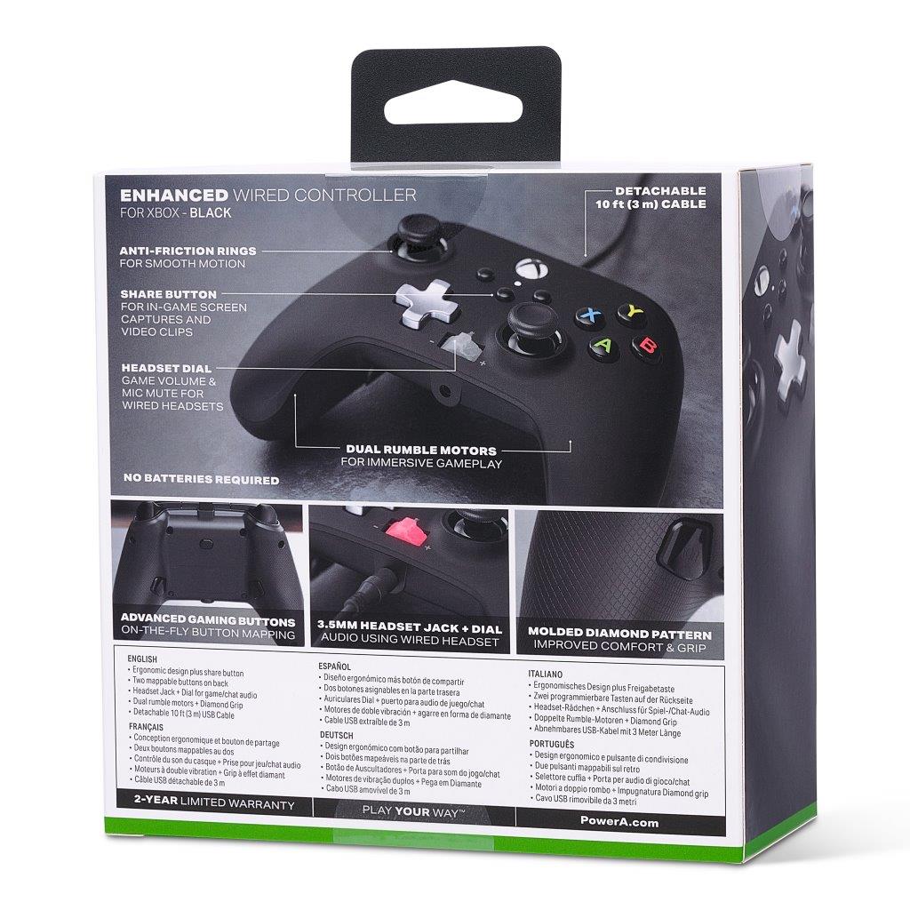 PowerA Enhanced Wired Controller for Xbox Series X|S - Black